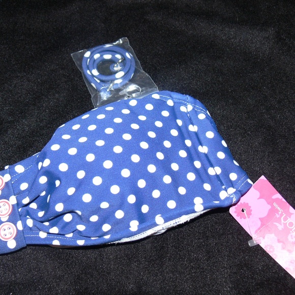 Polka Dot Bandeau Swim Top - Picture 4 of 5